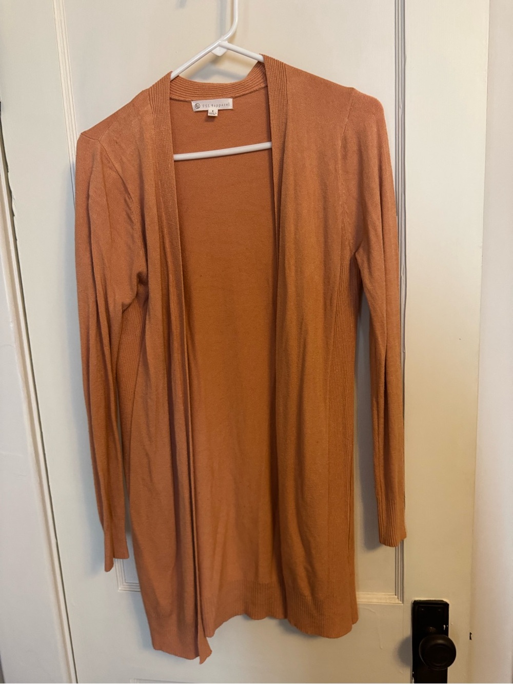 Lightweight Open-Front Cardigan in Rust